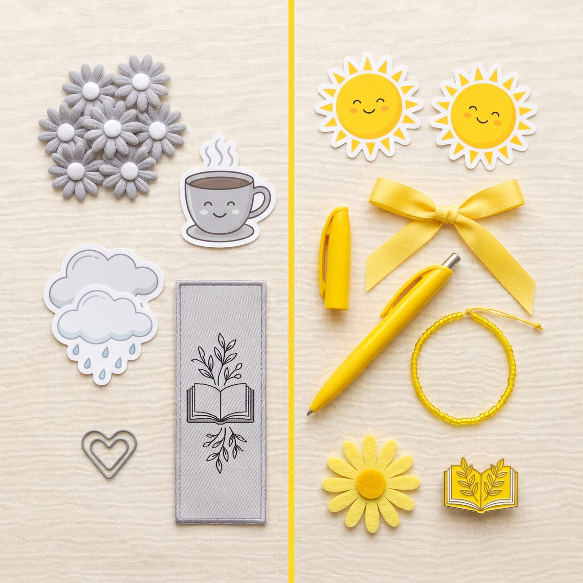 Exemples de goodies Grumpy x Sunshine