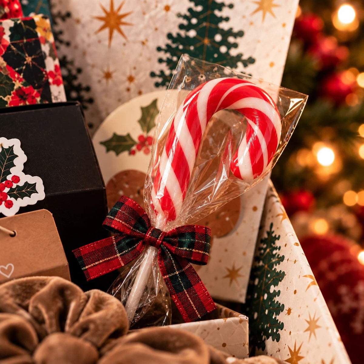 Exemple de goodies de Noël : sucre d'orge